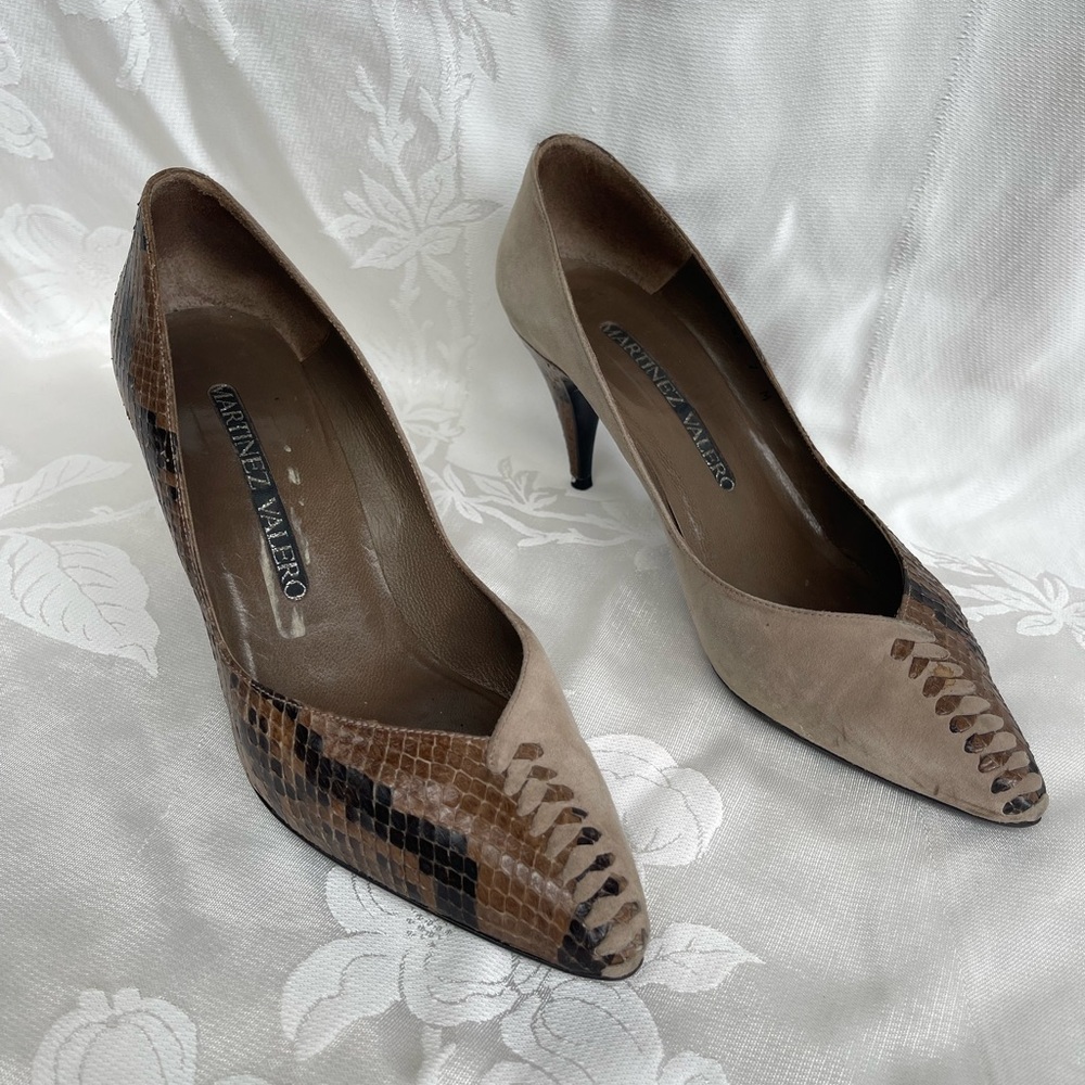 Vintage snake skin and suede  made in Spain shoes size 7